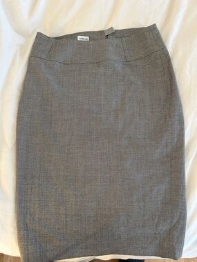 Armani Collezioni charcoal herringbone pencil skirt